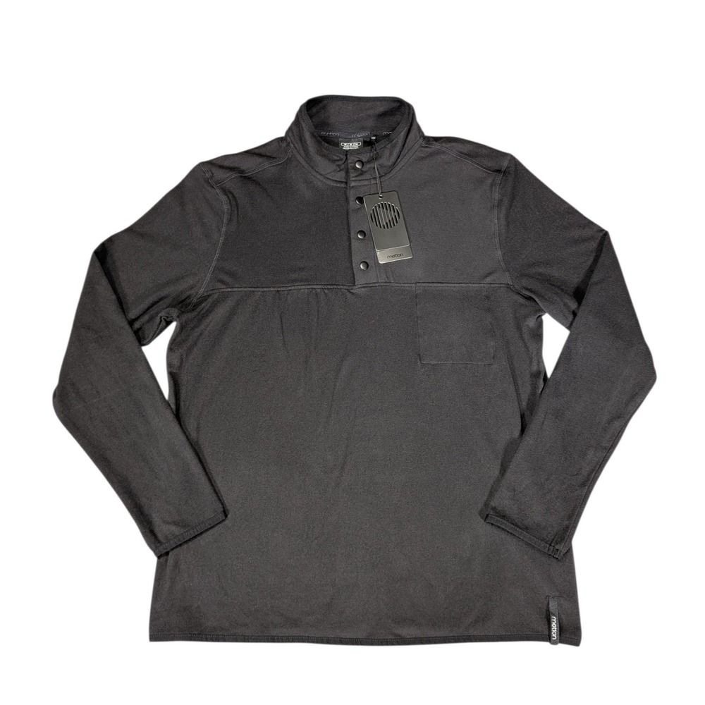 Motion Mens Journey Pullover Snap Black Onyx AM33KT002 Size Medium NWT